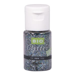Bio-glitter - Sølv mix, fint glitter, 7 gram