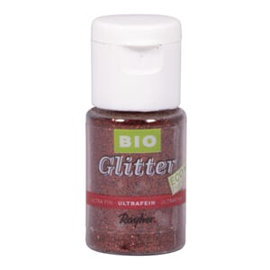 Bio-glitter - Rød, ultrafint glitter, 7 gram