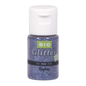 Bio-glitter - Lyseblå, fint glitter, 7 gram
