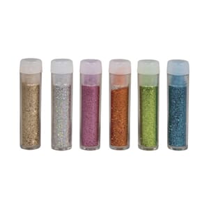 Bio-glitter - Rainbow, fint glitter, 6 farger