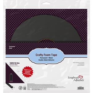 Scrapbook Adhesives - Crafty Foam Tape Black, lengde 16 m