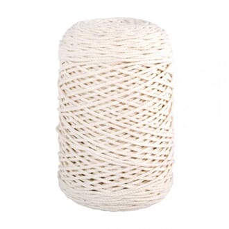 Resirkulert garn - Ivory, tykkelse 2 mm, 250 gr