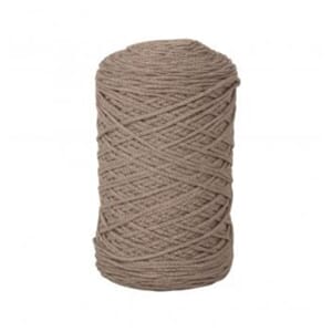Resirkulert garn - Taupe, tykkelse 2 mm, 250 gr