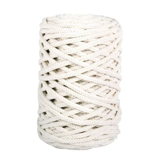 Resirkulert garn - Ivory, tykkelse 4 mm, 250 gr