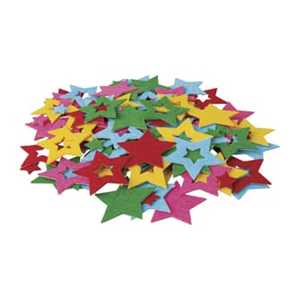 Filt stjerner med limet bakside, 120/Pkg