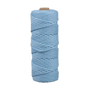 Makrame tråd - Lyseblå, str 3 mm, ca. 210g, rull 70 m