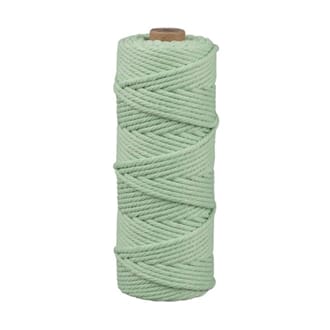 Makrame tråd - Mint, str 3 mm, ca. 210g, rull 70 m
