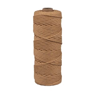 Makrame tråd - Hasselnøtt, str 3 mm, ca. 210g, rull 70 m