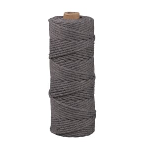 Makrame tråd - Grå, str 3 mm, ca. 210g, rull 70 m