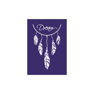 My Style: Stensil - Dreamcatcher feathers - A5, selvklebende