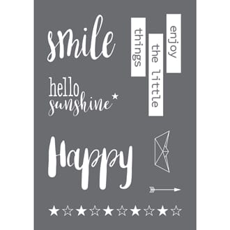 Stencil Smile motive, A4, 1/Pkg