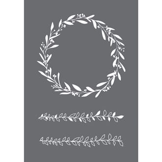 Stencil Leaf tendril motive, A5, 1/Pkg