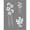 Stencil Flower mix motive, 15.3x20.3 cm, 1/Pkg