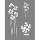 Stencil Flower mix motive, 15.3x20.3 cm, 1/Pkg