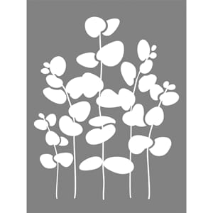 Stencil Eucalytus motive, 15.3x20.3 cm, 1/Pkg