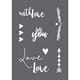 Stencil - With love motive, A5, 1/Pkg