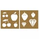 Paper stencil - Frukt og diamant, 8x8, 2 stk