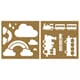 Paper stencil - Sky & tog, 8x8, 2 stk