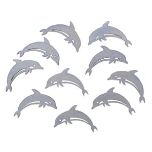 Trepynt - Delfiner i lysegrått, 10 stk