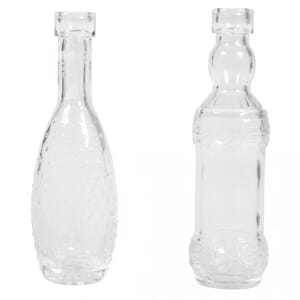 Mini glassflaske, str 3,5x11,5 cm, 2 stk