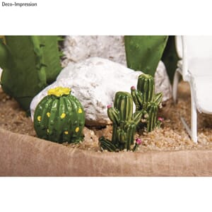 Dekor - Kaktus av resin, 6/Pkg