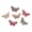 Tredekor - Sommerfugler i rosa, grå & trehvitt, 24 stk