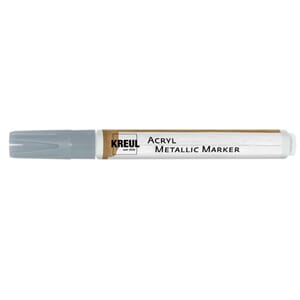 Acryl Metallic marker - Silver, tip str 2-4 mm, 1/Pkg