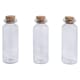 Mini flasker med kork, str 2.3x6,5 cm, 3/Pkg
