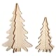 Tredekor - Stående juletrær, str 9.2x14-6.7x10 cm, 2/Pkg