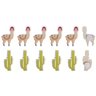 Tredekor - Lama & kaktus, str 1.4-1.7 x 3 cm, 12/Pkg