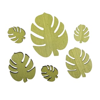 Tredekor - Palmeblad, str 2.4x2.9-5.5x7 cm, 6/Pkg