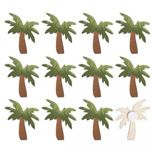 Tredekor - Palmer, str 3.8x4.2 cm, 12/Pkg