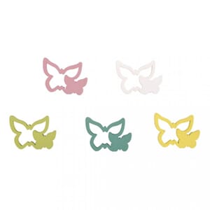 Tredekor - Dbl sommerfugler, mix, str 2.9x2 cm