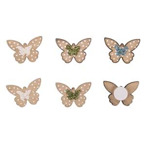 Tredekor - Mini sommerfugler, str 2,5x1,4 cm