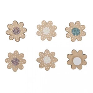 Tredekor - Mini blomster, str 2,1 cm
