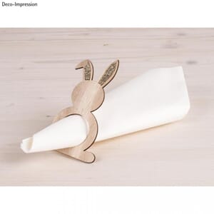 Serviettringer - Påskeharer, str 7,5x12,8 cm