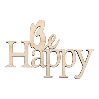Tredekor - Be happy, str 7,2x4,7x0,3 cm, 4/Pkg