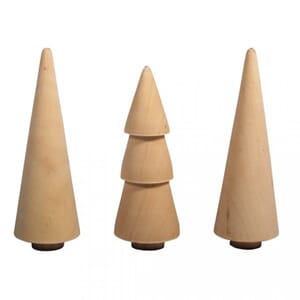 Tredekor - 3D juletrær, str 2.9 x 7-8.5 cm, 3 stk