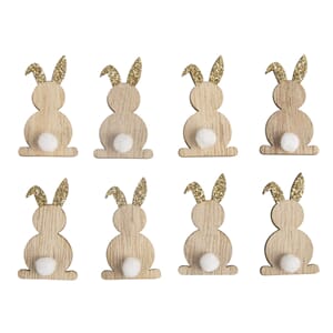 Tredekor - Harer med pompom, 8/Pkg