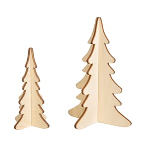 Tredekor - Stående juletrær, str 9,2x14cm/6,7x10 cm, 2/Pkg