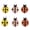 Tredekor - Marihøner på klyper, str 2,8x4 cm, 6/Pkg
