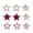 Juledekor - Stjerner i filt & tre, str 4,5cm, 9 stk