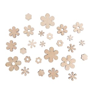 Tredekor - Vårblomster, str 1-2,5 cm, 26/Pkg