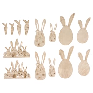 Tredekor - Påskevenner, str 3,9-8,8 cm, 14/Pkg