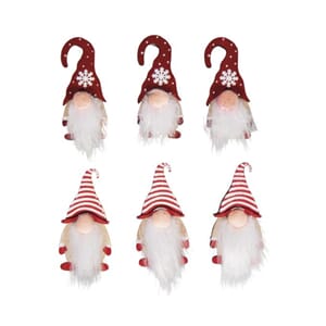Juledekor - Julegnomer, str 2,3x4,5cm, 6 stk