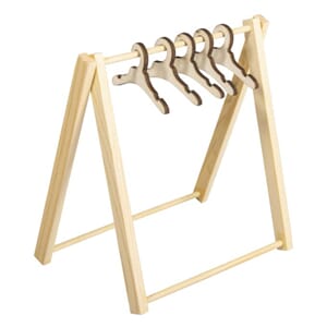 Miniatyr - Mini klesstativ med hengere, str 11,5x12cm
