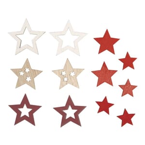 Tredekor - Stjerner, ass. design, str 2,2-4,4cm