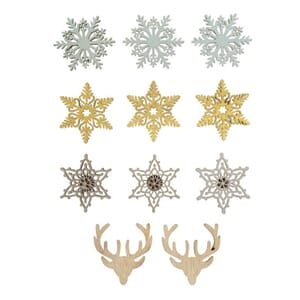 Tredekor - Vinter, str 4cm, 11 stk