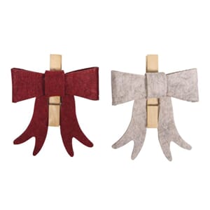 Tredekor - Filtsløyfe på klype, str 7x2,8x8,5cm, 2 stk