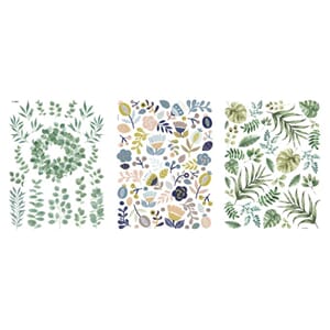 Rayher - Botaniske blomster rubons, 3 ark